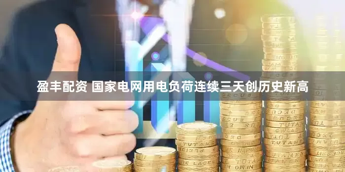 盈丰配资 国家电网用电负荷连续三天创历史新高